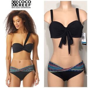 Coco Reef bikini set with 5-way top. L/36-38C. NWT